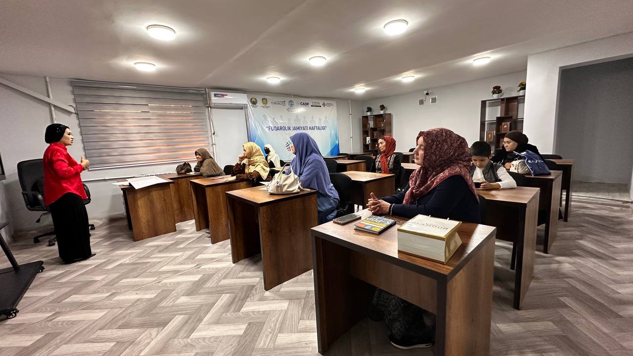 ANDIJON SHAHAR «MAʼRIFAT» UYIDA TADBIRKOR AYOLLAR UCHUN «ANIQ MAQSADLAR, HARAKATLAR, IMKONIYaTLAR — BIZNI NATIJAGA ELTUVChI YOʻL» MAVZUSIDA TRENING BOʻLIB OʻTDI