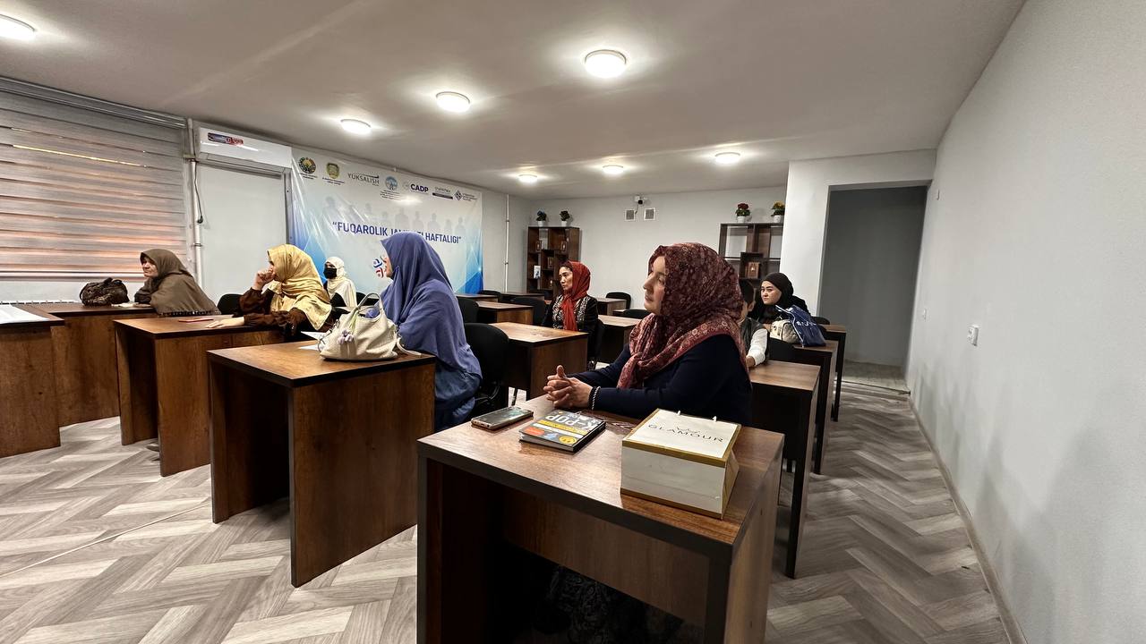 ANDIJON SHAHAR «MAʼRIFAT» UYIDA TADBIRKOR AYOLLAR UCHUN «ANIQ MAQSADLAR, HARAKATLAR, IMKONIYaTLAR — BIZNI NATIJAGA ELTUVChI YOʻL» MAVZUSIDA TRENING BOʻLIB OʻTDI